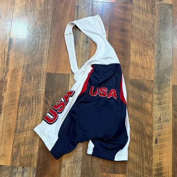 Cycling Bib Shorts - White and navy XS (4000) - Picture 3 of 5